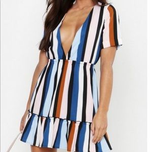 Boohoo Striped Summer Dress US 1 fits XS/S